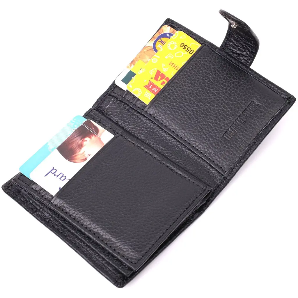 Надійна візитниця з натуральної шкіри ST Leather 22469 чорна - фото 8