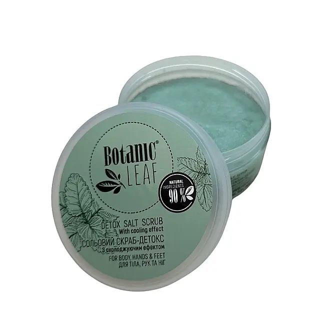 Скраб-детокс для тела, рук и ног Солевой Botanic Leaf 300 мл - фото 3