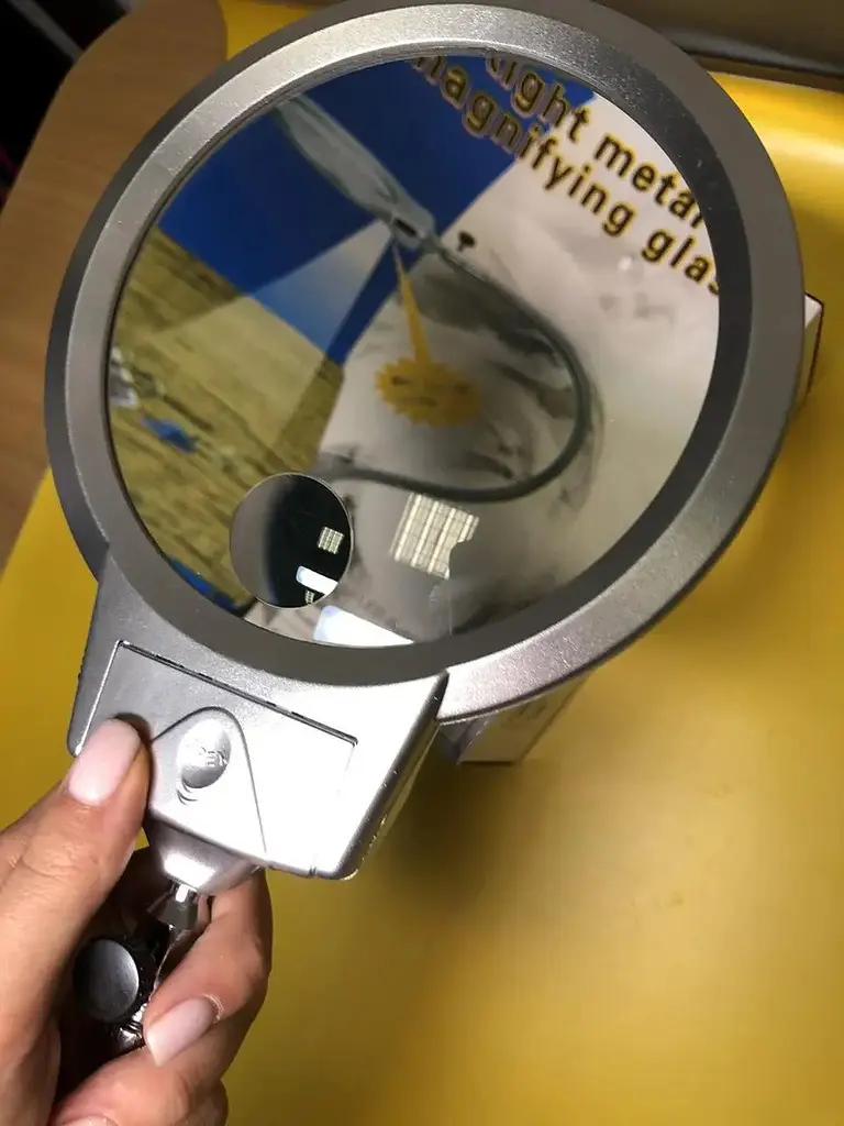 Лупа подвійна на гнучкій нозі з затискачем MG 15122-C з LED-підсвіткою 2х і 6-кратне збільшення - фото 7