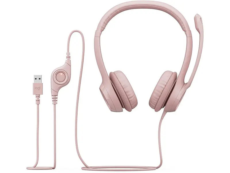 Гарнітура Logitech H390 USB Rose (981-001281) - фото 4