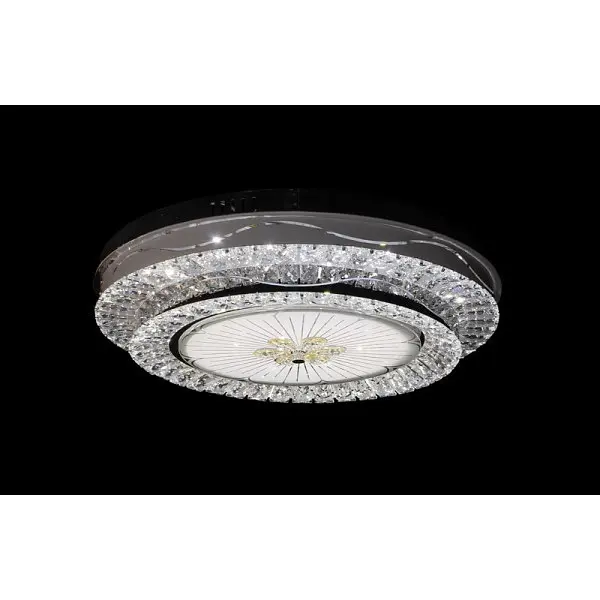 LED світлодіодна люстра светильнк зі стразами кругла Linisoln 6002/2 - фото 2