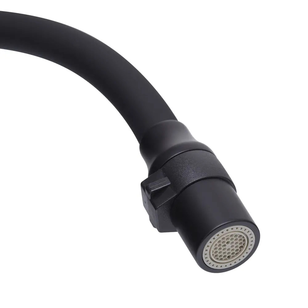 Смеситель для кухни на две воды с гибким изливом Koer KB-72006-05 KR3380 Черный матовый - фото 10