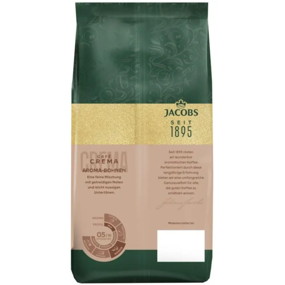 Кава Jacobs  Aroma-bohnen Cafe Crema натуральна смажена в зернах 500 г - фото 4