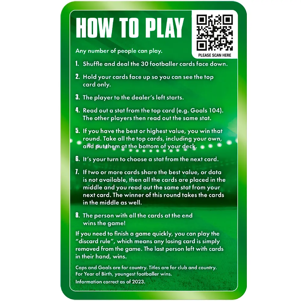 Настольная игра Winning Moves World Football Stars Top Trumps UK зеленый - фото 7
