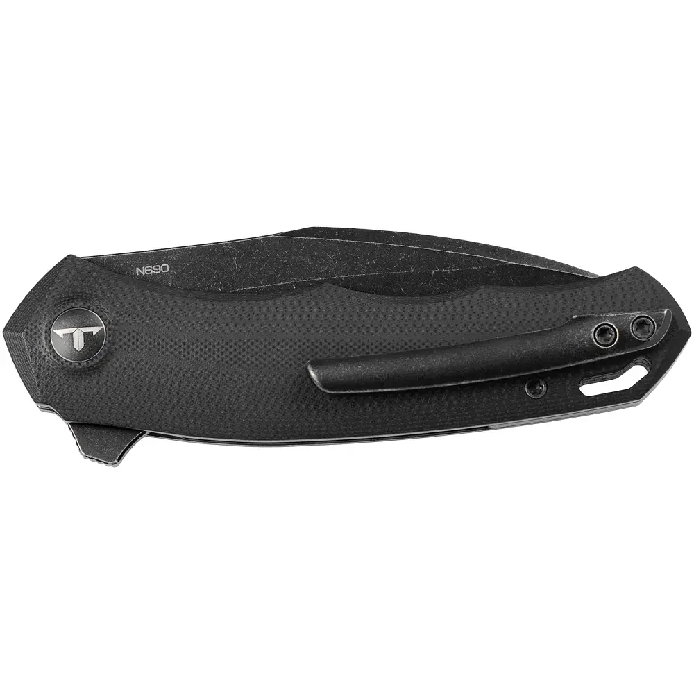 Ніж Cimmerian Knives C1 BSW Half Serrated N690 Black - фото 4