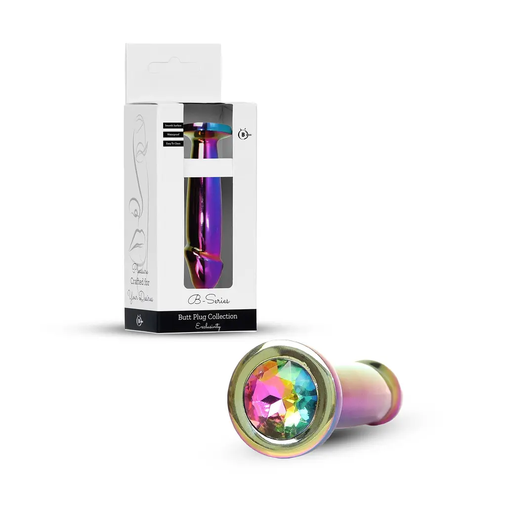 Анальна пробка з кристалом B - Series HeavyFun Plug-Jewellery, 12 см (прозорий) - фото 7