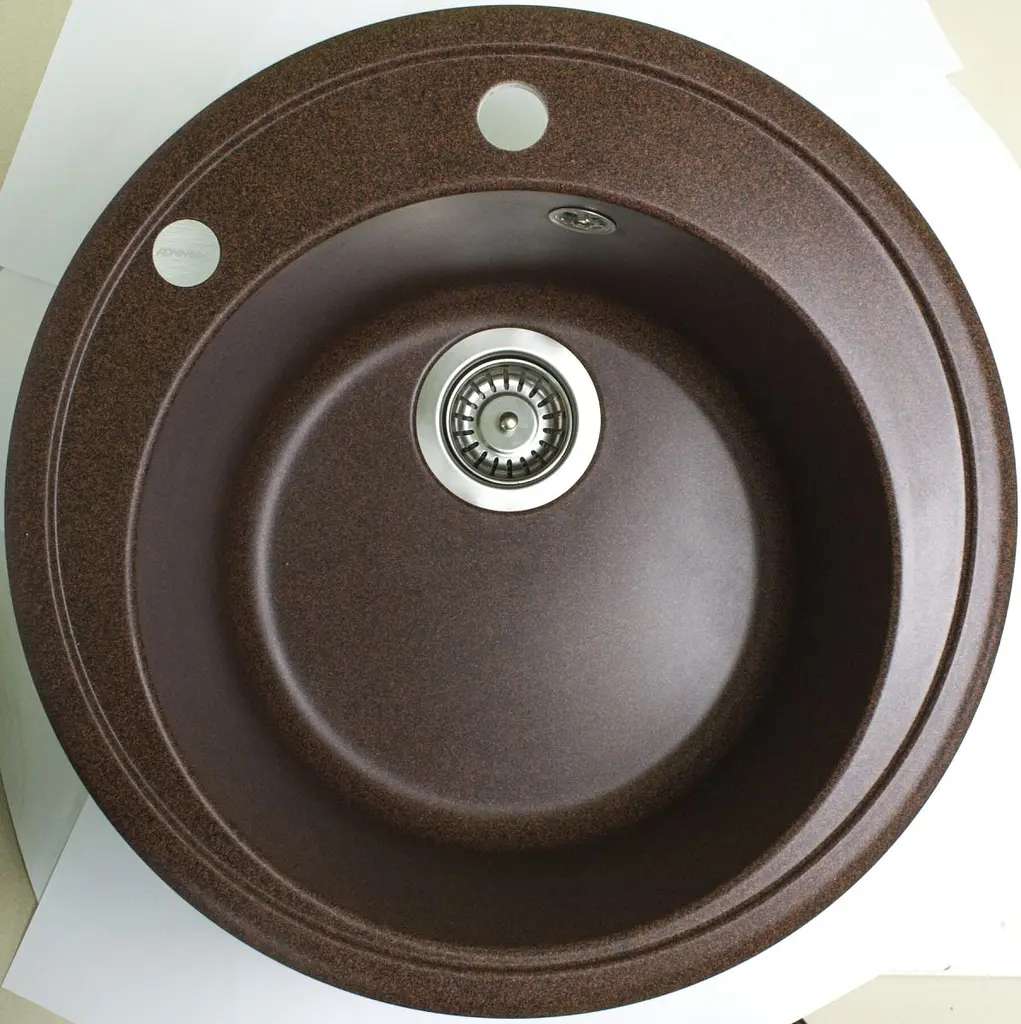 Кухонна мийка Adamant SUN mokko d 510x200 мм, без крила d 51 - фото 3
