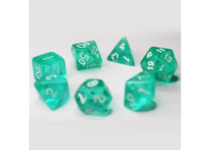 Набор кубиков Transparent 7 Dice Set - Aqua , 7 шт. (g7dtran07) - фото 4