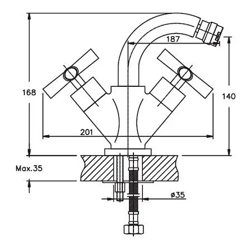 Змішувач для біде Haiba SENTOSA 002 (HB0355) - фото 2