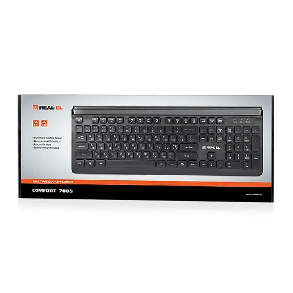 Клавіатура REAL-EL 7085 Comfort Black (EL123100032) - фото 4
