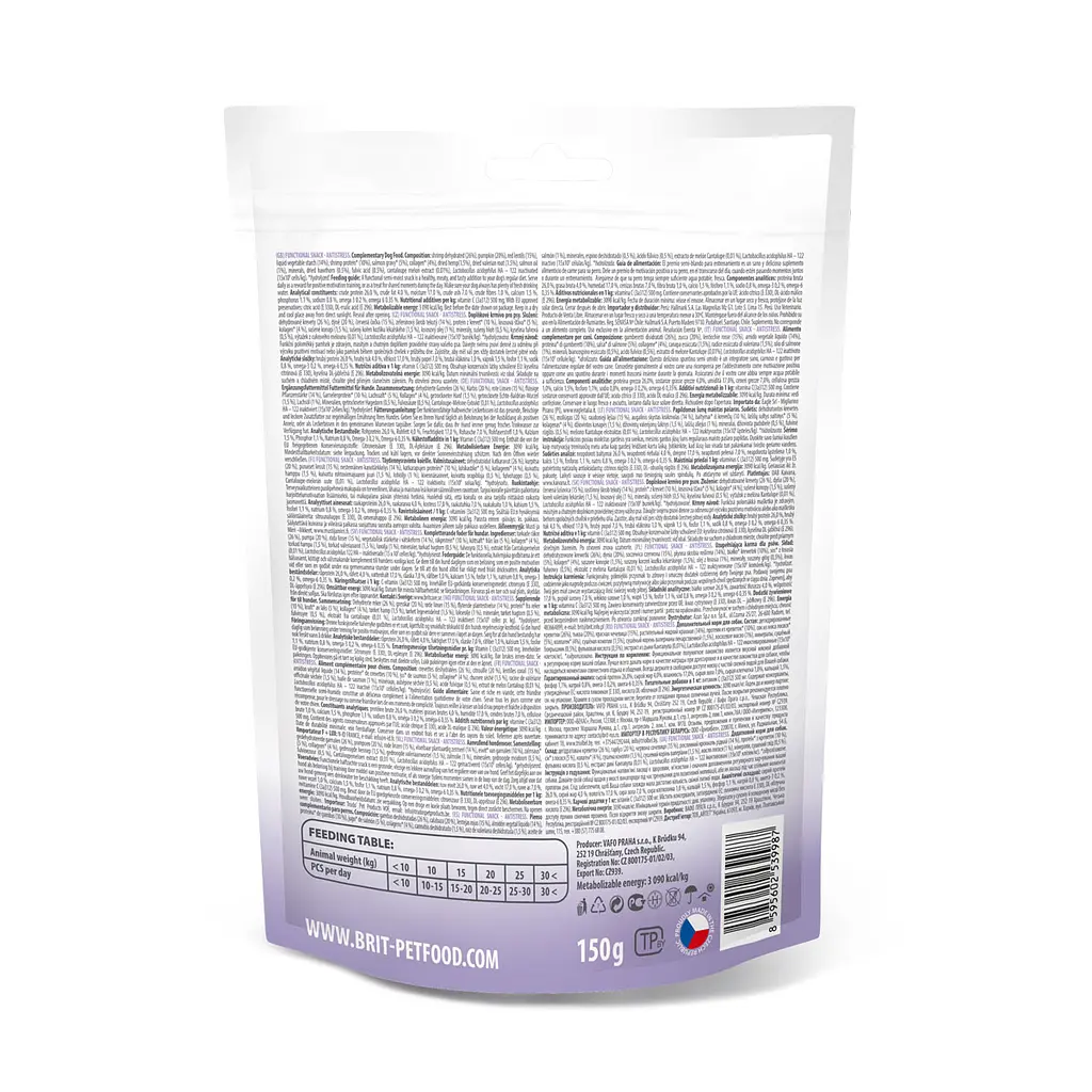Лакомство для собак Brit Care Functional Snack Antistress с креветками 150 г - фото 2