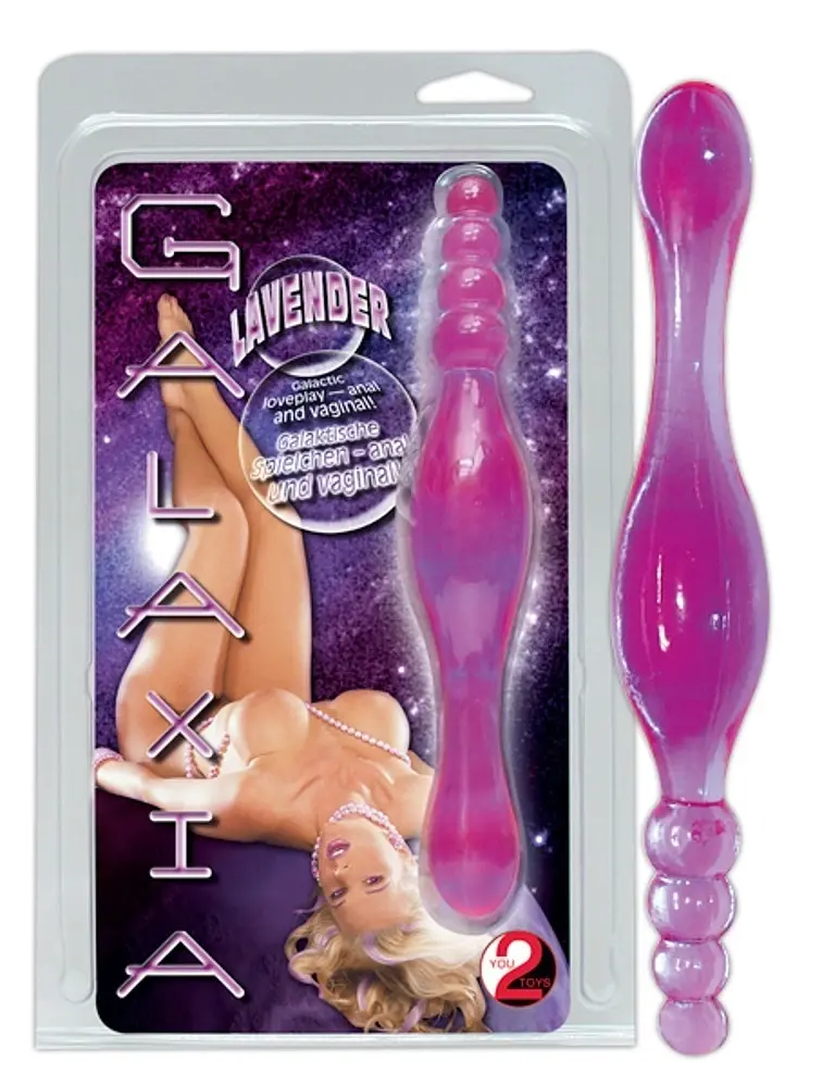 Двосторонній фалосімітатор You2Toys Galaxia Lavender, 20 см (фіолетовий) - фото 3