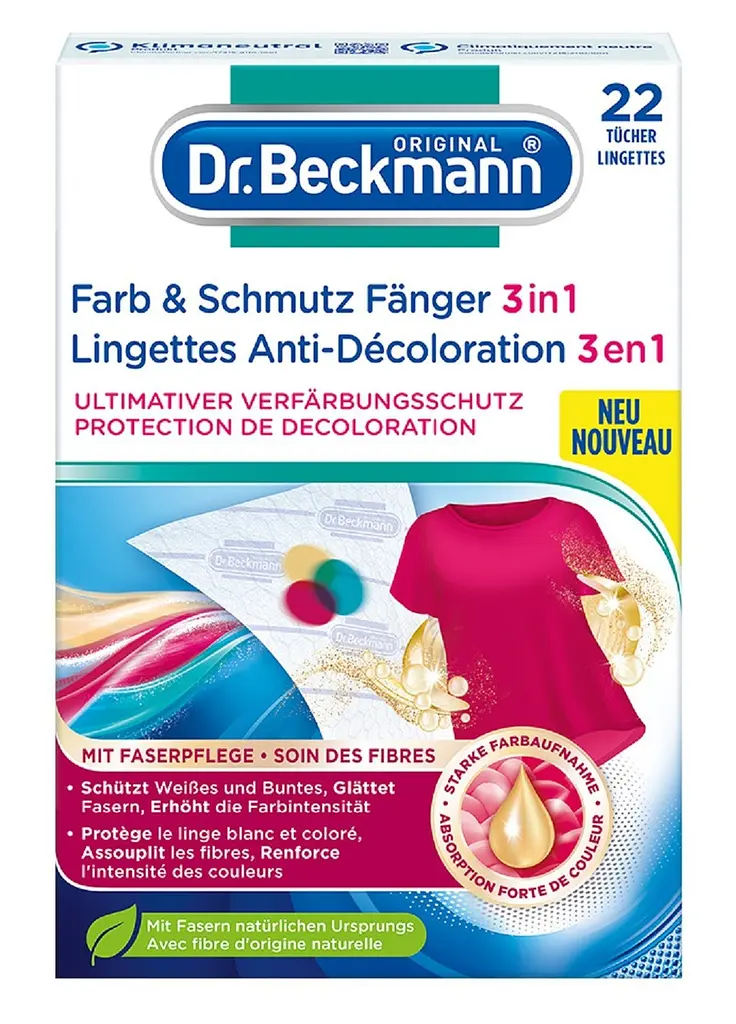 Серветки-пастка для кольору Dr. Beckmann Farb&Schmutz Fanger 3in1 22шт