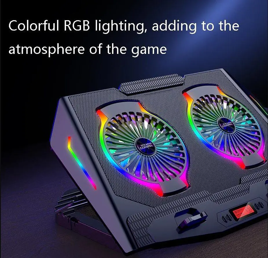 Охлаждающая подставка для ноутбука 15-21 дюймов Ice Coorel N10 RGB - фото 6