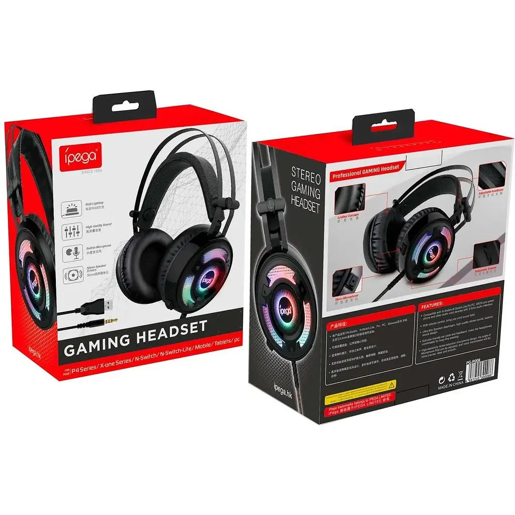 Наушники iPega Gaming with RGB LED PG-R008 Noice Reduction 3.5 mm - фото 6