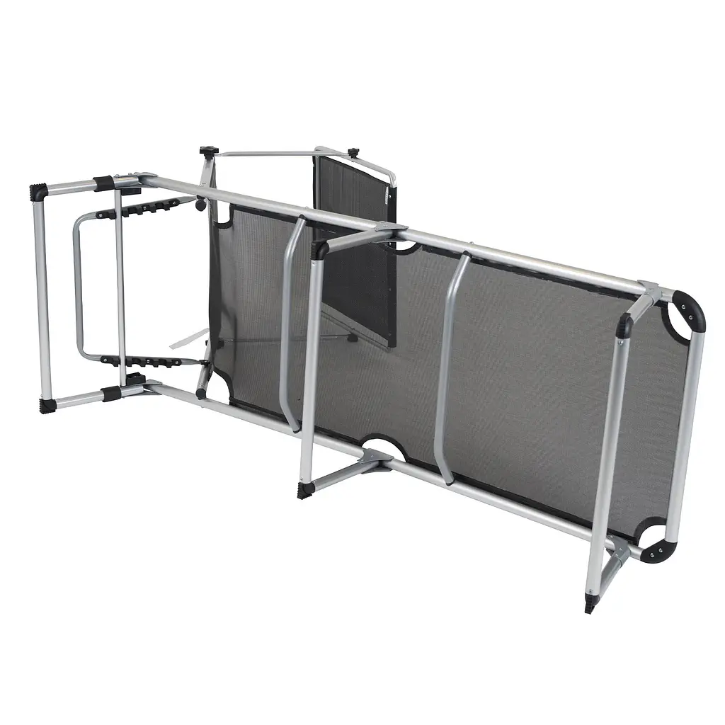 Кровать раскладная Bo-Camp Sun Lounger With Sunscreen 5 Positions Black (1304460), Черный - фото 6