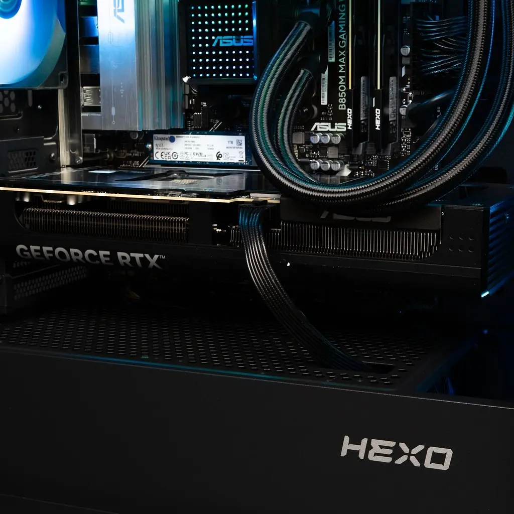 Комп'ютер HEXO Gaming TwinFront Pro (HGP-B850TF780X3DN508-D532S1TBK) Black / AMD Ryzen 7 7800X3D (4.2–5.0), 8 ядер / NVIDIA GeForce RTX 5080 / 32 ГБ (DDR5) / 1024 ГБ (SSD) - фото 8