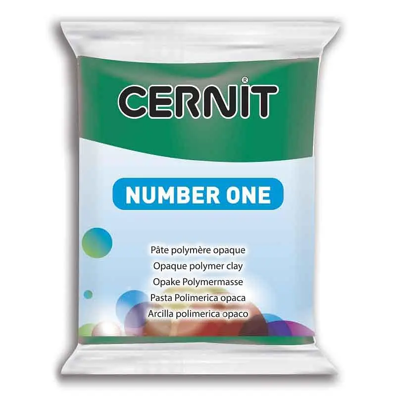 Полімерна глина Cernit Number One, 56 г., Смарагдовий зелений, (CR-CE0900056620)