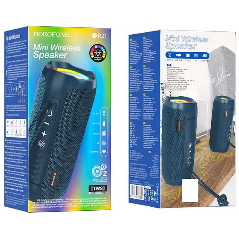 Bluetooth Колонка Borofone BR21 Navy Blue - фото 4