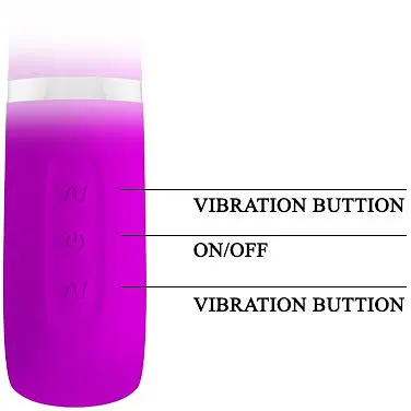Вібратор Pretty Love Thomas Vibrator із кліторальним стимулятором, 20.5х4 см фіолетовий - фото 4