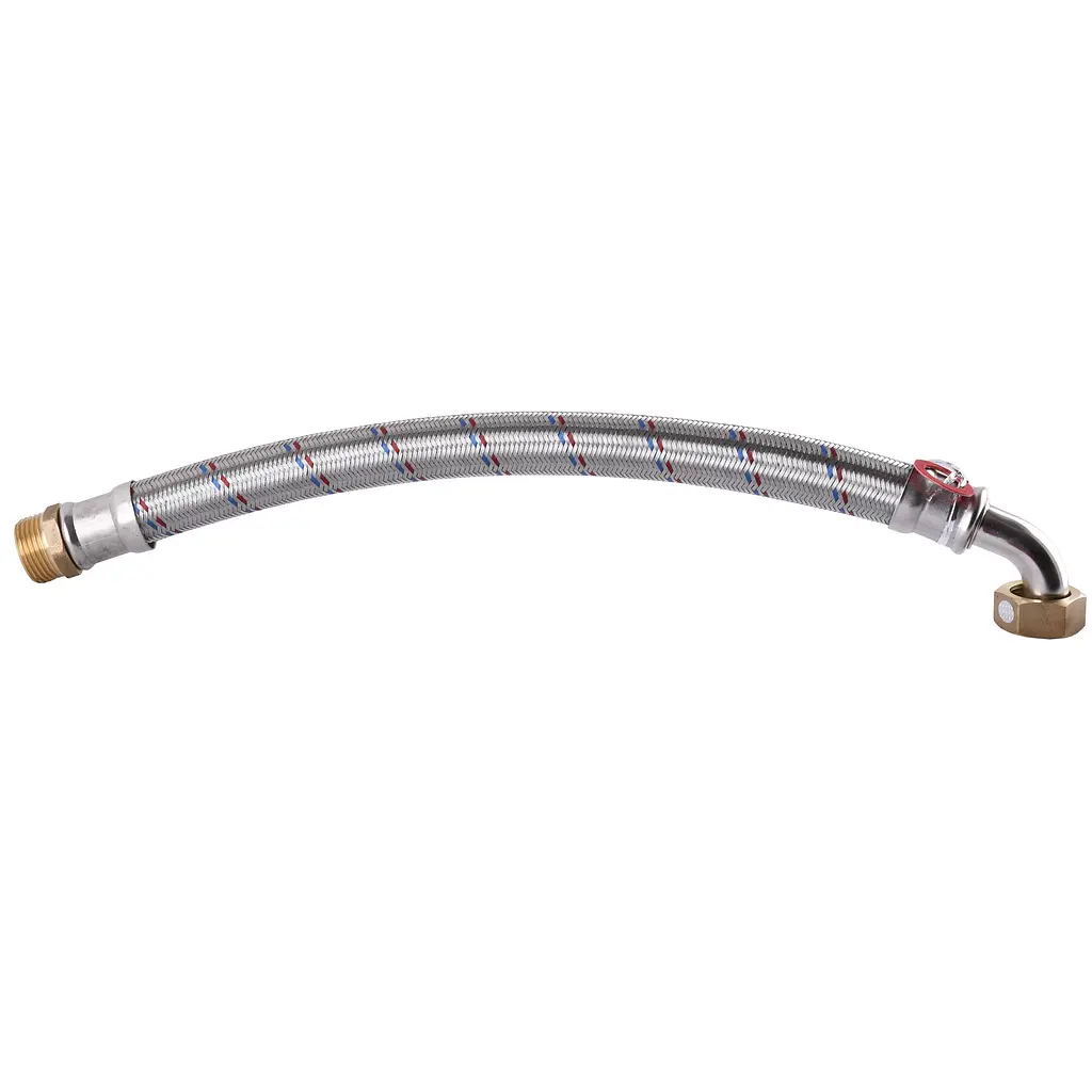 Шланг антивібраційний кутовий Solomon 1″ ЗВ 0,8м HS3001 - фото 3