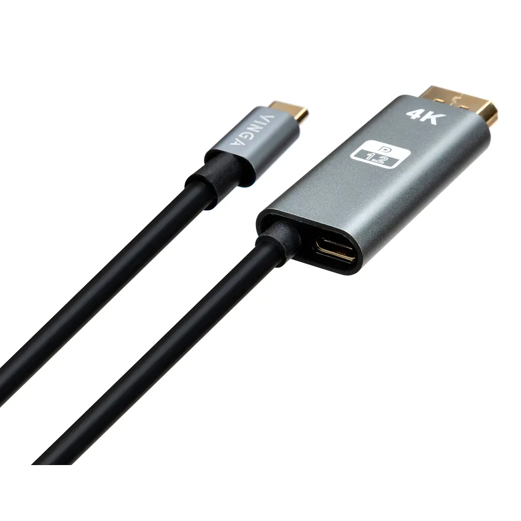 Кабель мультимедійний USB-C to DisplayPort M 1.5m v1.2 4K60Hz PD 100W port Vinga (VCPVCCD1215PD) - фото 2