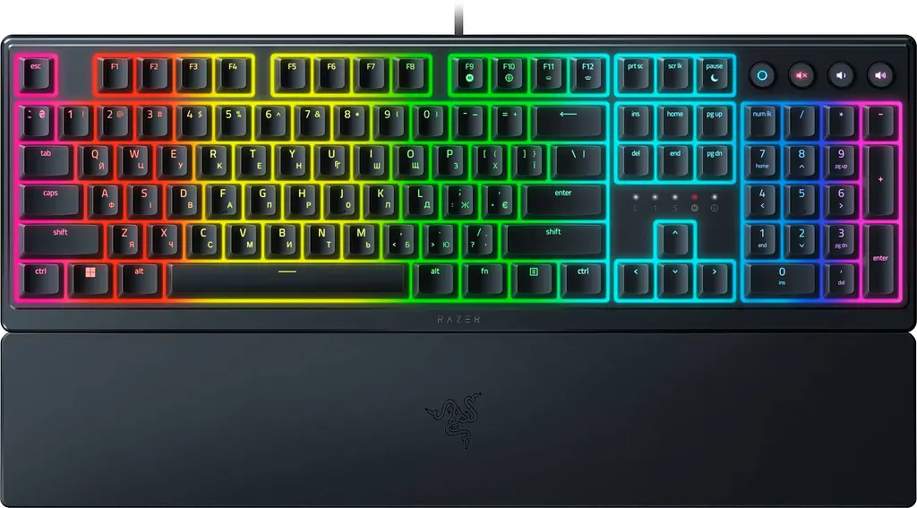 Клавіатура механічна Ornata V3 104key, Mecha-Membrane Switch, USB-A, EN/UK, RGB, чорний Razer teh0013862 - фото 2