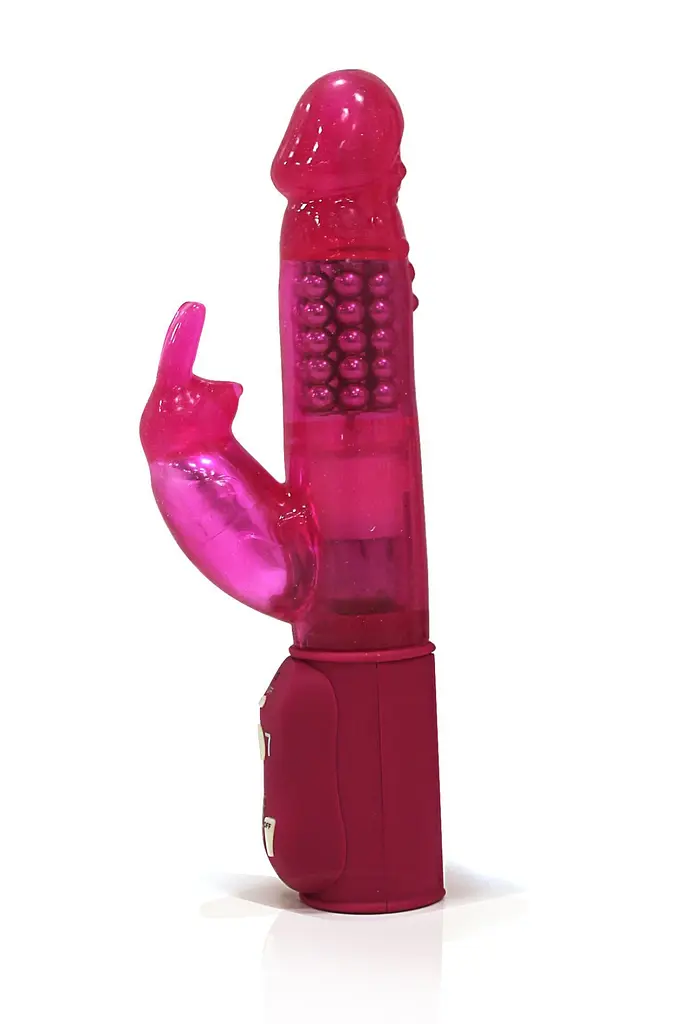 Вібратор-кролик Dorcel Orgasmic Rabbit Gold з масажем перлинками, 25х3.8 см рожевий