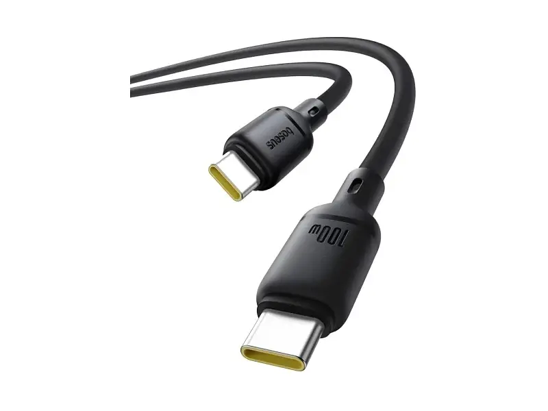 Кабель USB Type-C BASEUS Silky Series USB Type-C to USB Type-C 100W 1m Black (P10377704113-00) - фото 4