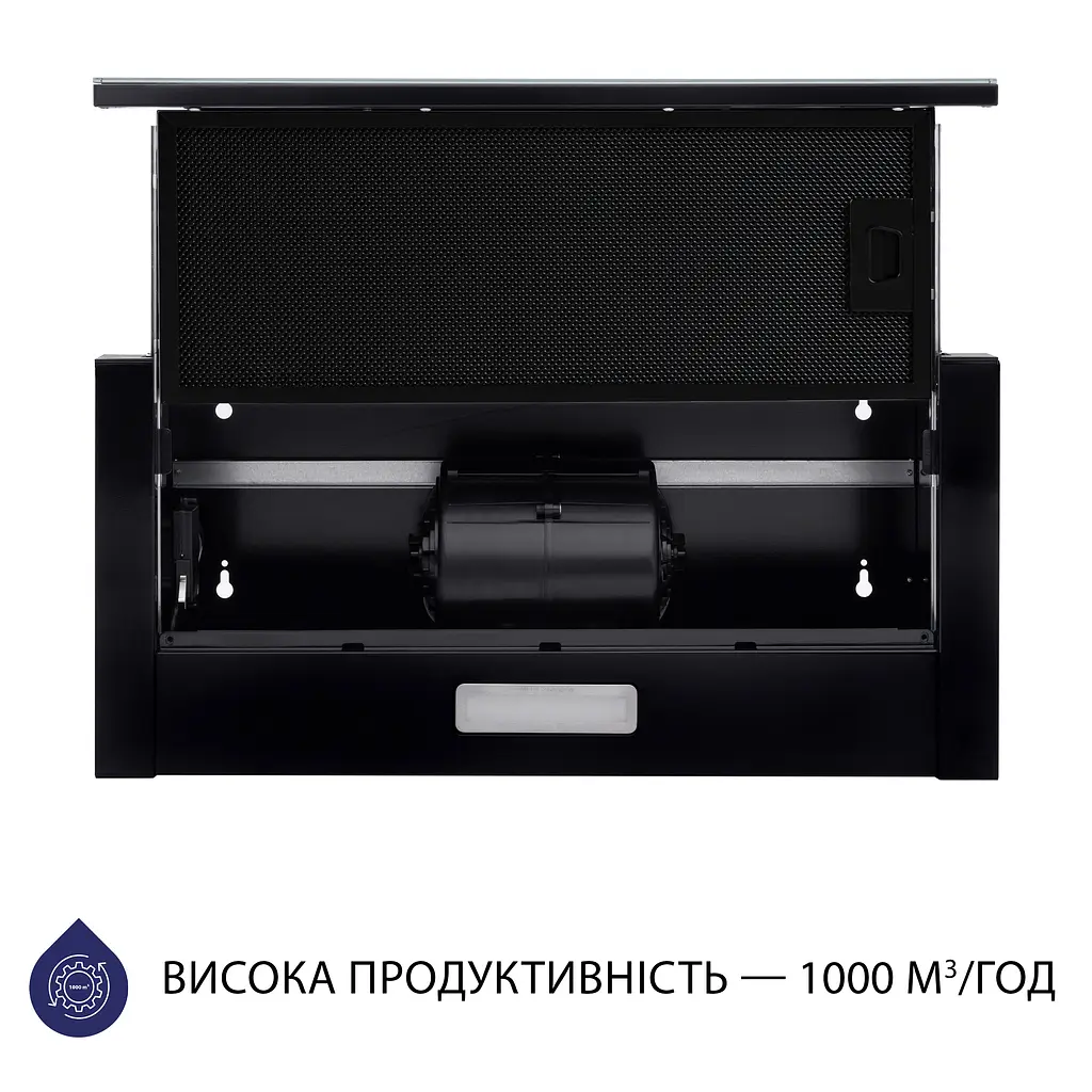 Витяжка телескопічна MINOLA HTLS 6634 BLF 1000 LED GLASS - фото 4