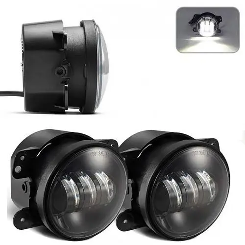 Протитуманна LED Фара 30W (10W x 3) 10-30V Ø 95x75 mm Toyota Ближній / Flood Лінза 2 шт. Білий обідок (FB-410) - фото 2