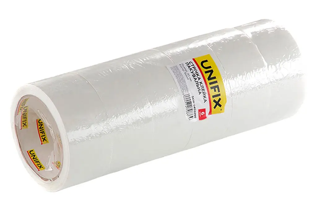 Скотч пакувальний односторонній Unifix 45 мм x 80 м x 40 мкм білий - фото 2