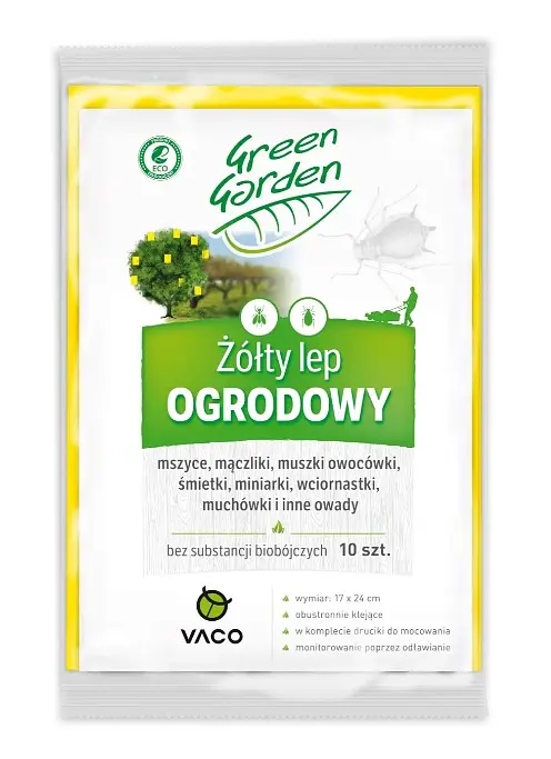 Жовті клейові пастки Vaco Green Garden для рослин 24×17 см, 10 шт. – від літаючих шкідників - фото 2