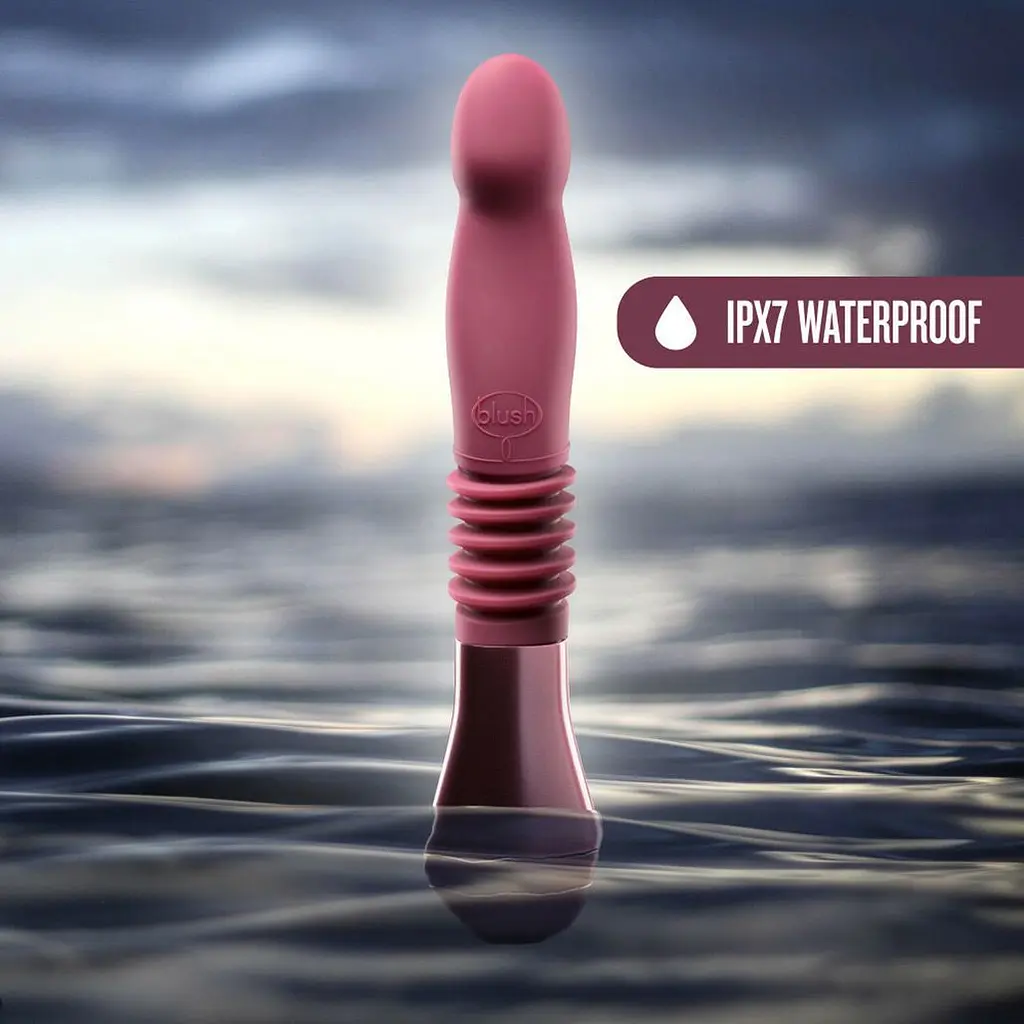 Вібратор Blush Novelties Trixie Thrusting Dildo Wine Red (SO8835) [108466] - фото 7