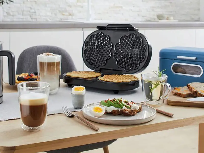 Электрическая вафельница SilverCrest SDW 1200 C1 1200 Вт бельгийские вафли сердцем 2 шт. - фото 5