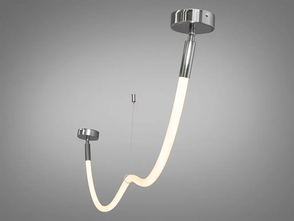 Модна світлодіодна люстра шланг потужністю 17 Вт, хром люстра - фото 2