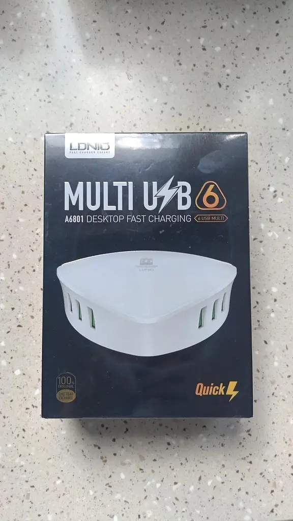 Зарядний пристрій - адаптер живлення 6 портів - Ldnio A6801 6 x USB 40W QC 3.0 150см - фото 9