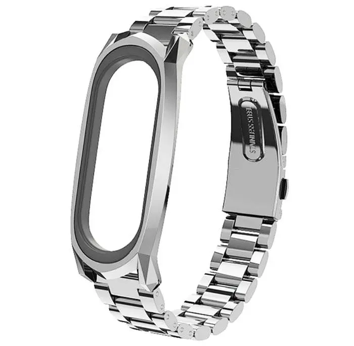 Металевий ремінець Primo Mijobs для фітнес-браслета Xiaomi Mi Band 4 Silver - фото 2