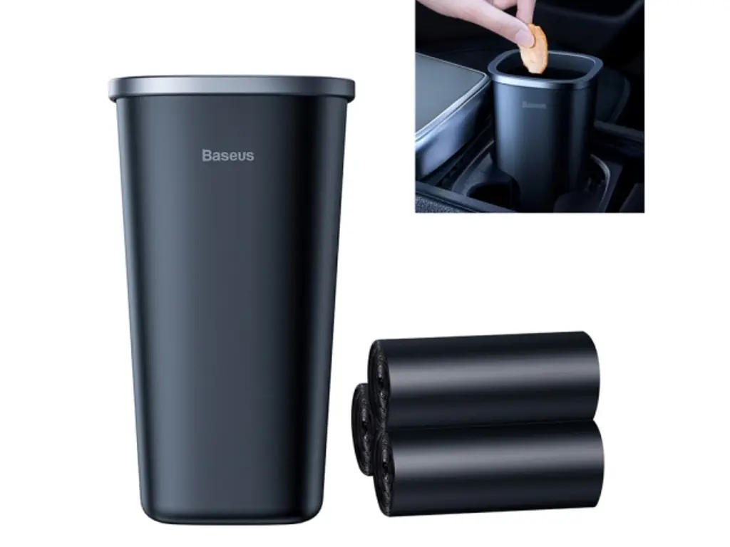 Автомобільний бак для сміття Baseus Dust-free Trash Can чорний (CRLJT-A01) - фото 4