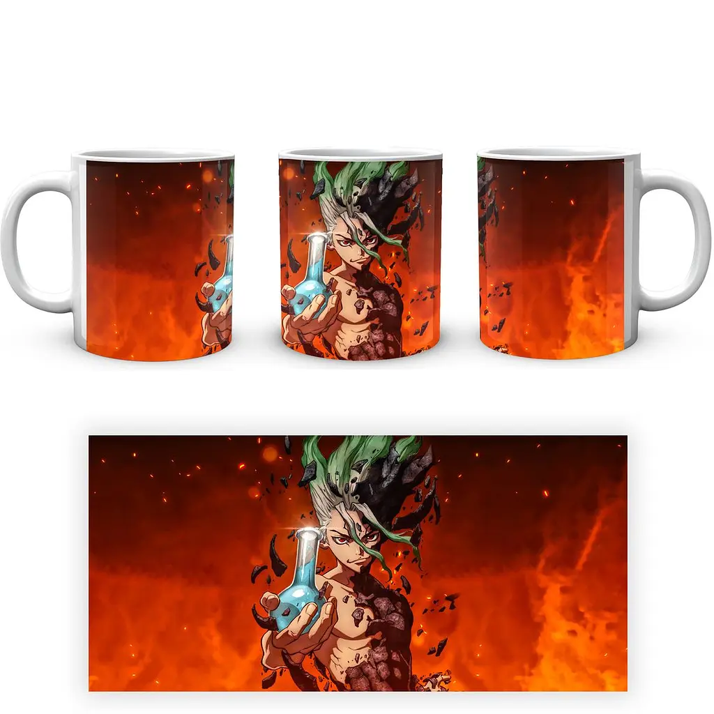 Кухоль GeekLand Dr. Stone Доктор Стоун Сенку DS 02.09 330 мл білий - фото 3