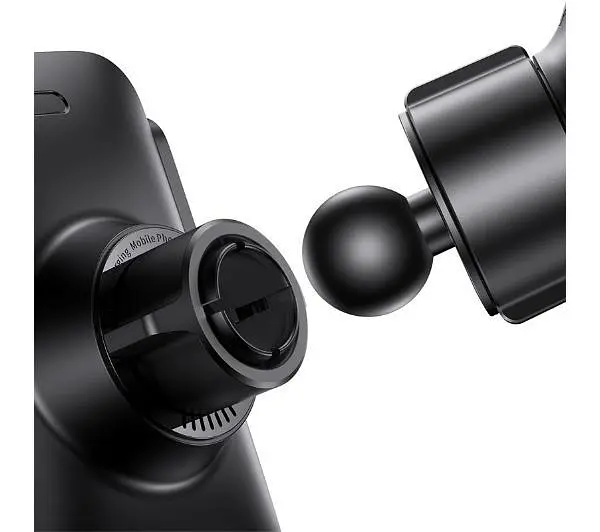 Автомобільний тримач холдер Baseus Wisdom Auto Alignment Car Mount Wireless Charge QI 15W CGZX000101 Black - фото 4