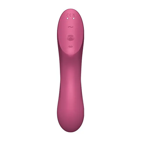 Вакуумный стимулятор клитора с вибрацией Satisfyer Curvy Trinity 3 красный - фото 2