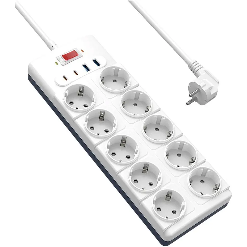 Мережевий фільтр WiWU Wi-S008 20W GaN EU 2m White (6977703656268) [162495] - фото 2