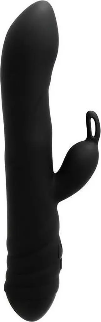Вибратор Adrien Lastic Twister кролик, 23х4 см чёрный