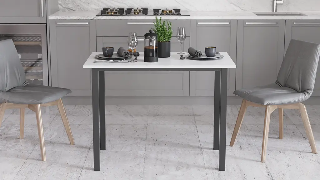 Стіл універсальний Knap Ferrum-decor 750x1000x600 Чорний метал ДСП Білий 16 мм (FRD-106338) - фото 2