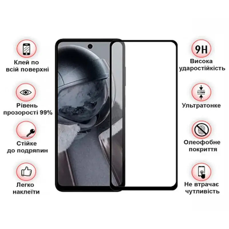 Скло захисне BeCover Poco F6 Pro Black (712585) - фото 3