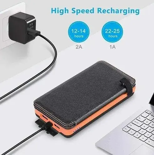 Портативная батарея Power Bank 25000mAh + Solare S025 Солнечное зарядное устройство - фото 3