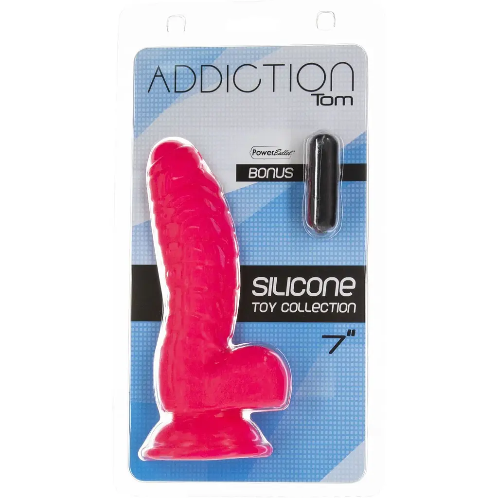 Фалоімітатор Addiction - Tom 7 Dildo With Balls - Pink - фото 6