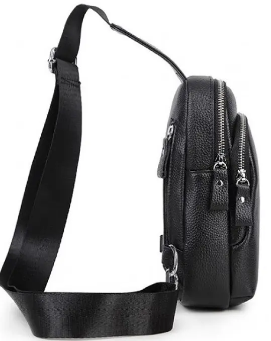 Чоловіча сумка-слінг Tiding Bag Чорна (A25F-1922A) - фото 3