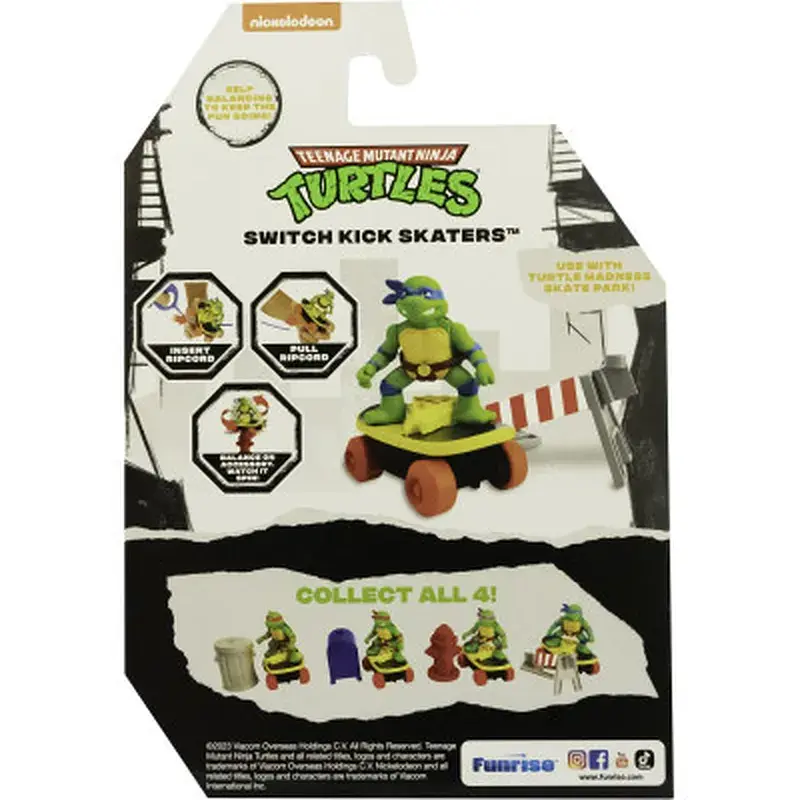Игровой набор Funrise TMNT Ракушки-ниндзя классические Скейтбордист с лаунчером Леонардо (71040) - фото 4